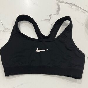 Nike Black Sports Bra with White Logo